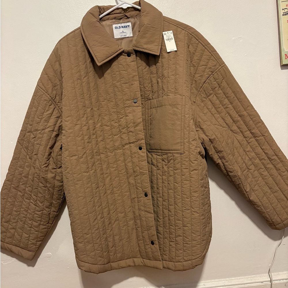 Old Navy Tan Quilted Jacket